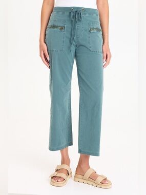 XCVI DARROW ZIPPER POCKETS PANT, OCEAN STORM